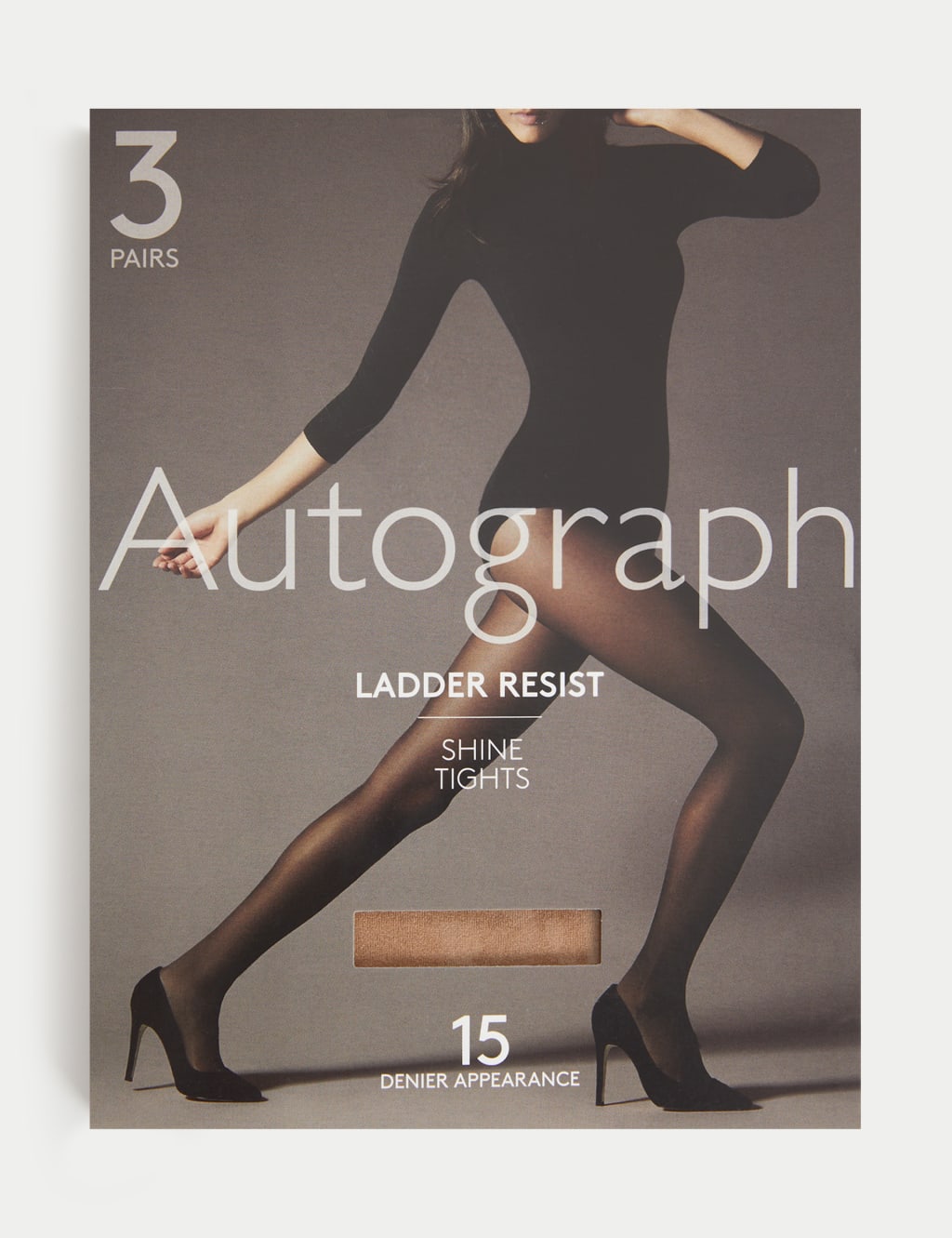 3pk 15 Denier Ladder Resist Tights 1 of 2
