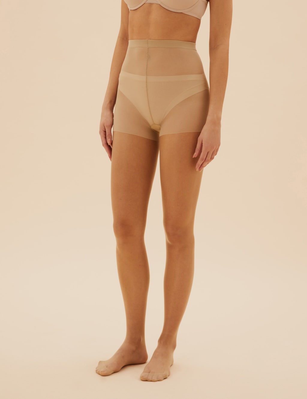 5 Denier Cool Comfort Oiled Look Tights Autograph M S