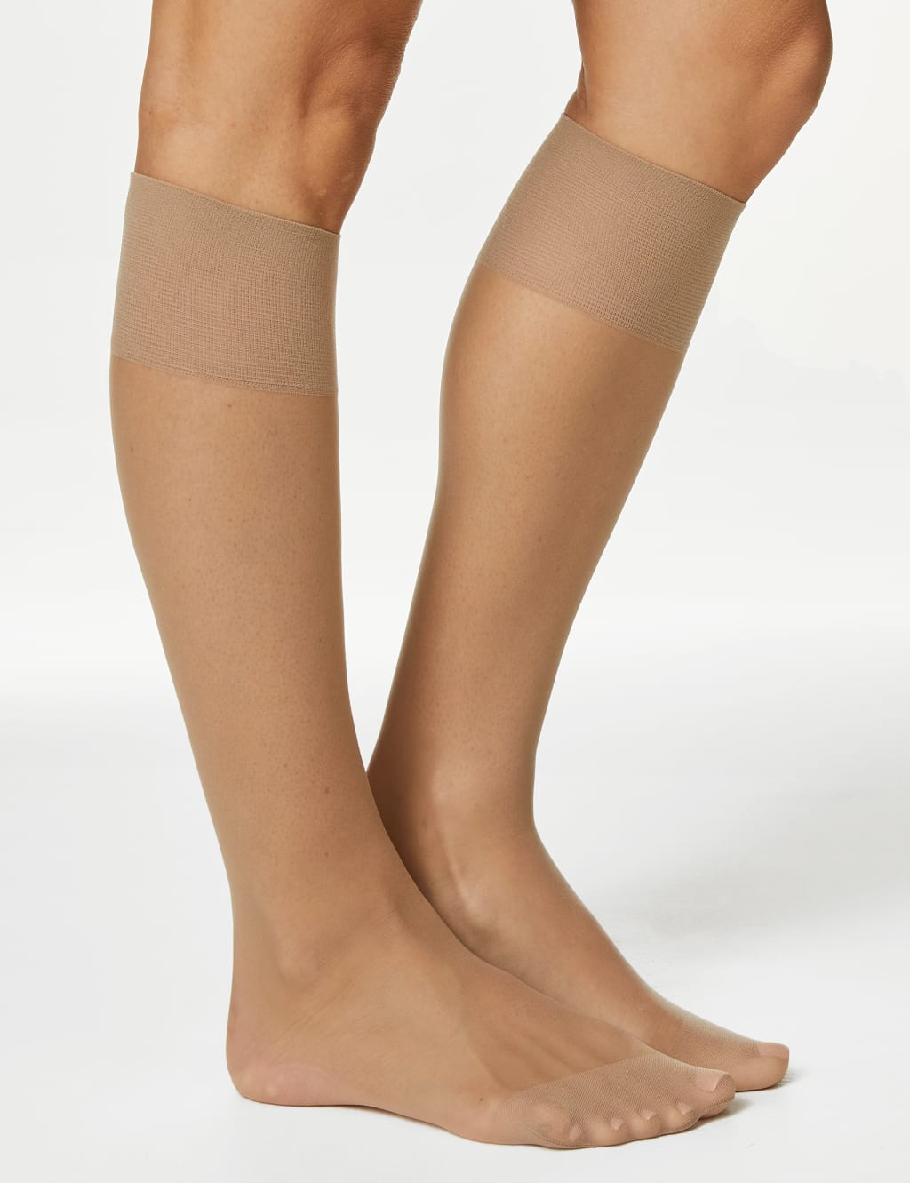 5pk 10 Denier Ladder Resist Matt Knee Highs 1 of 3