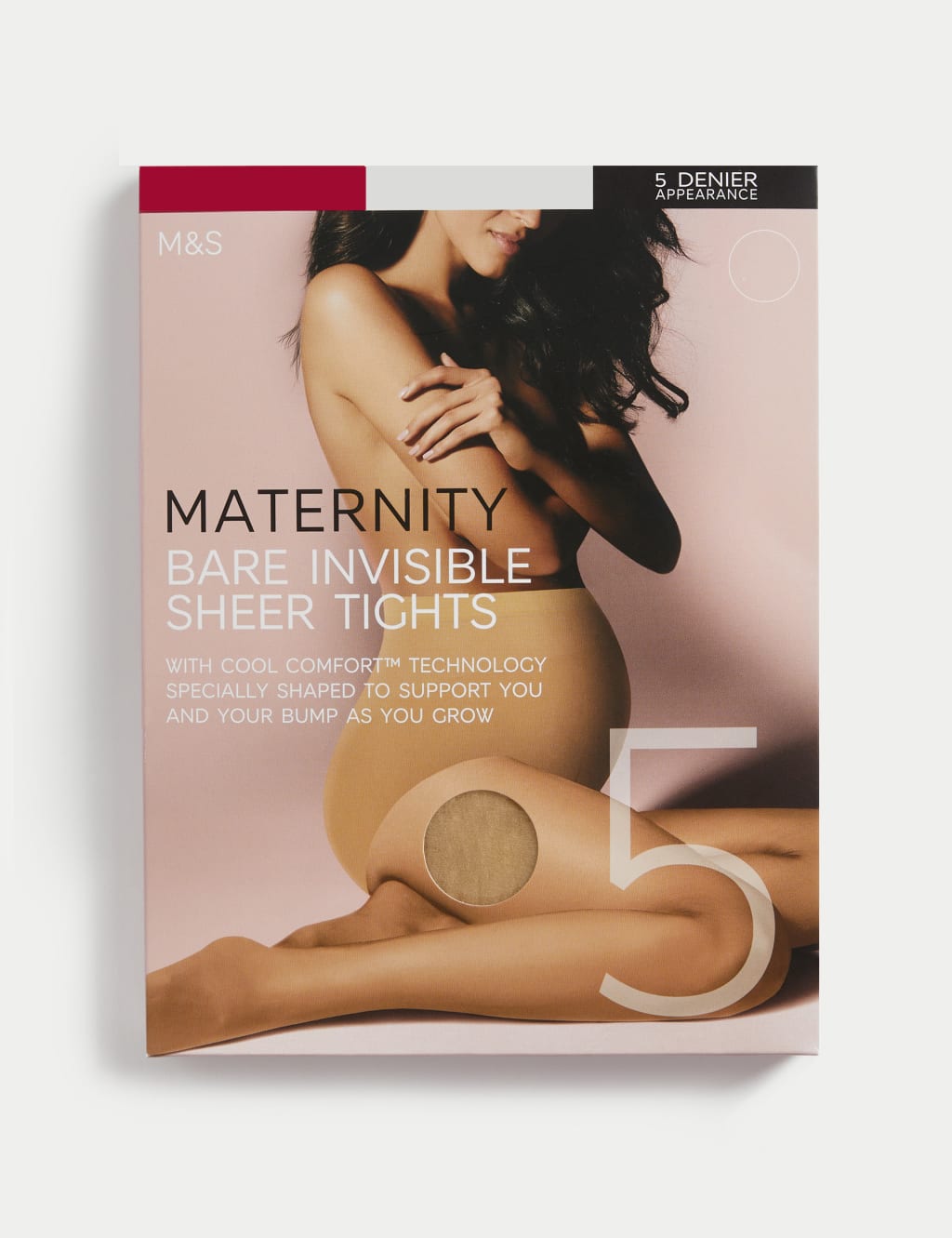 5 Denier Bare Invisible Maternity Tights 2 of 4