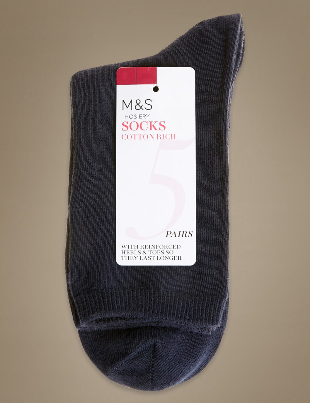 5 Pack Cotton Rich Ankle High Socks 2 of 2