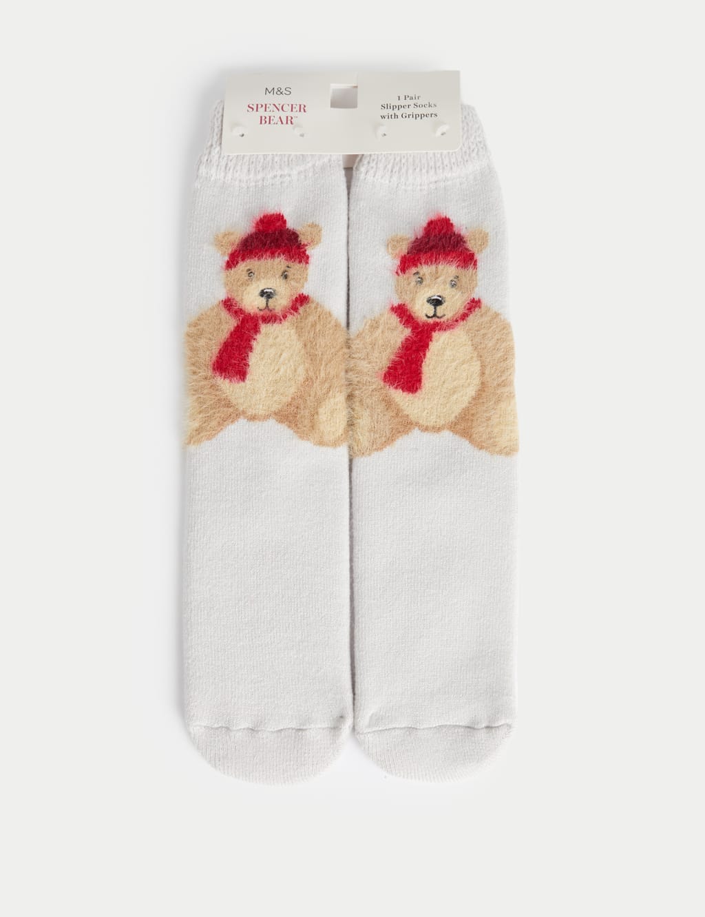 Spencer Bear Slipper Socks M S Collection M S