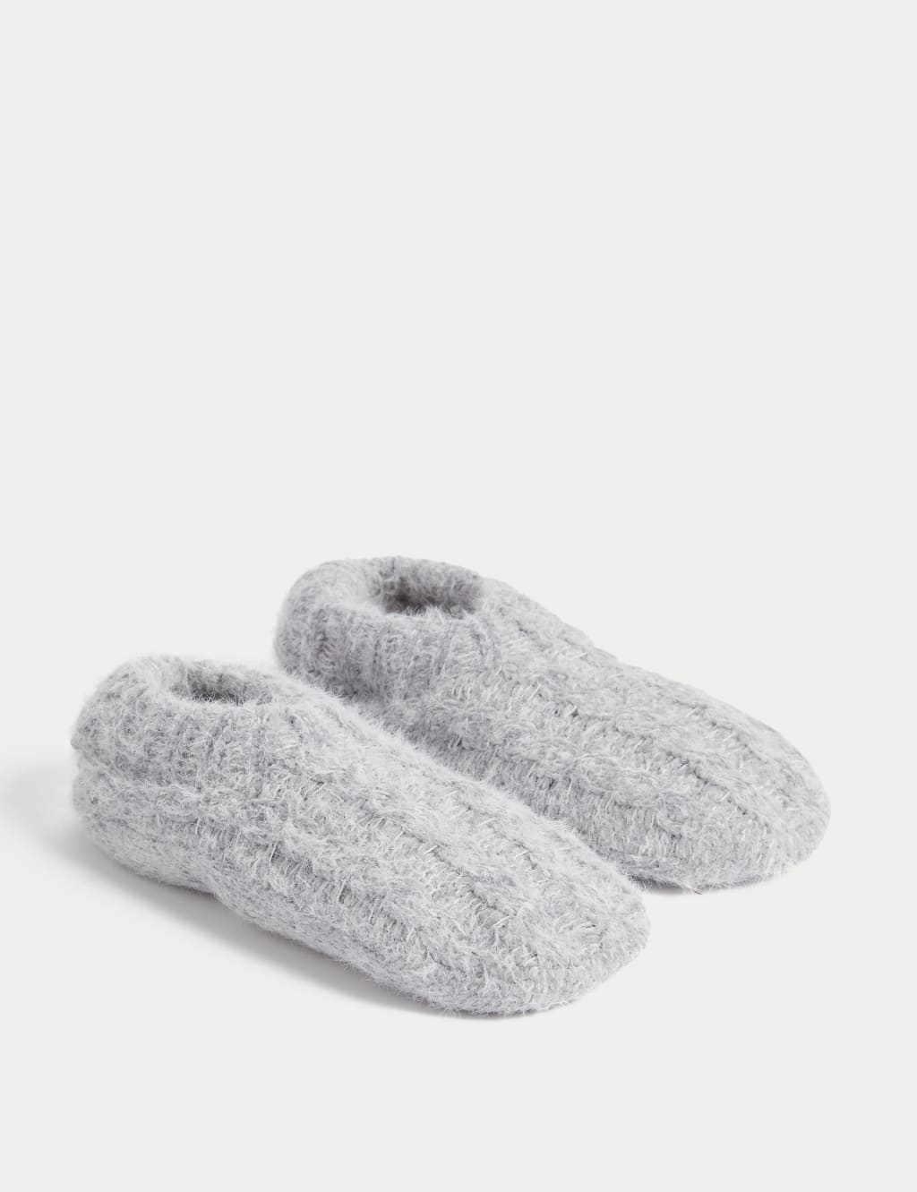 Cable Knit Low Cut Slipper Socks M S Collection M S
