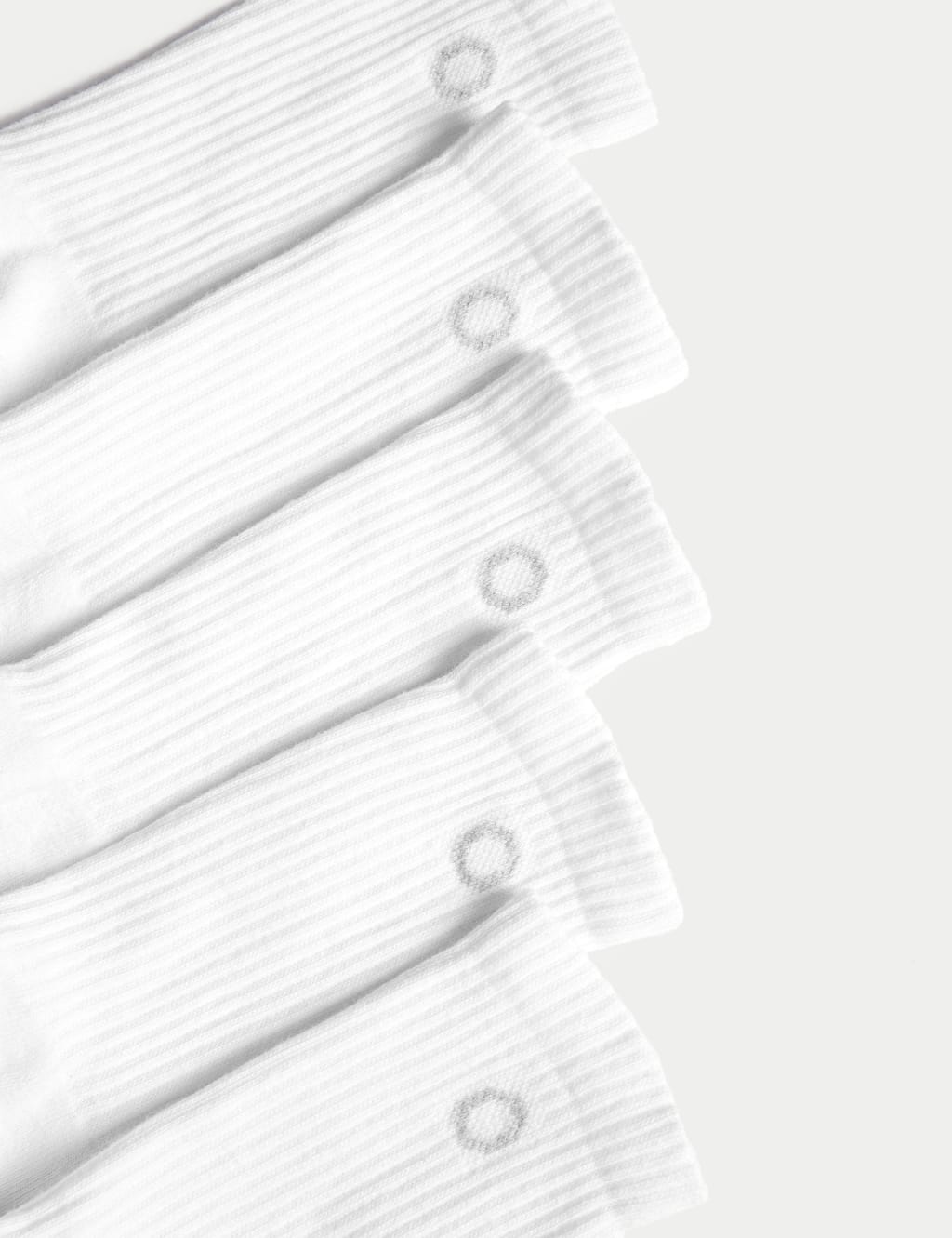 5pk Cotton Rich Cushioned Crew Socks 2 of 2