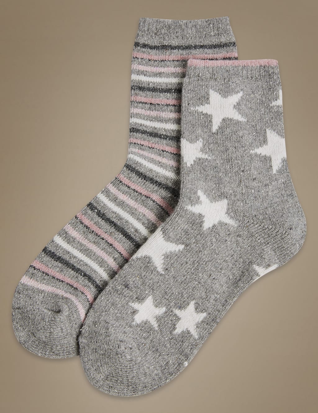 2 Pair Pack Thermal Socks 1 of 2