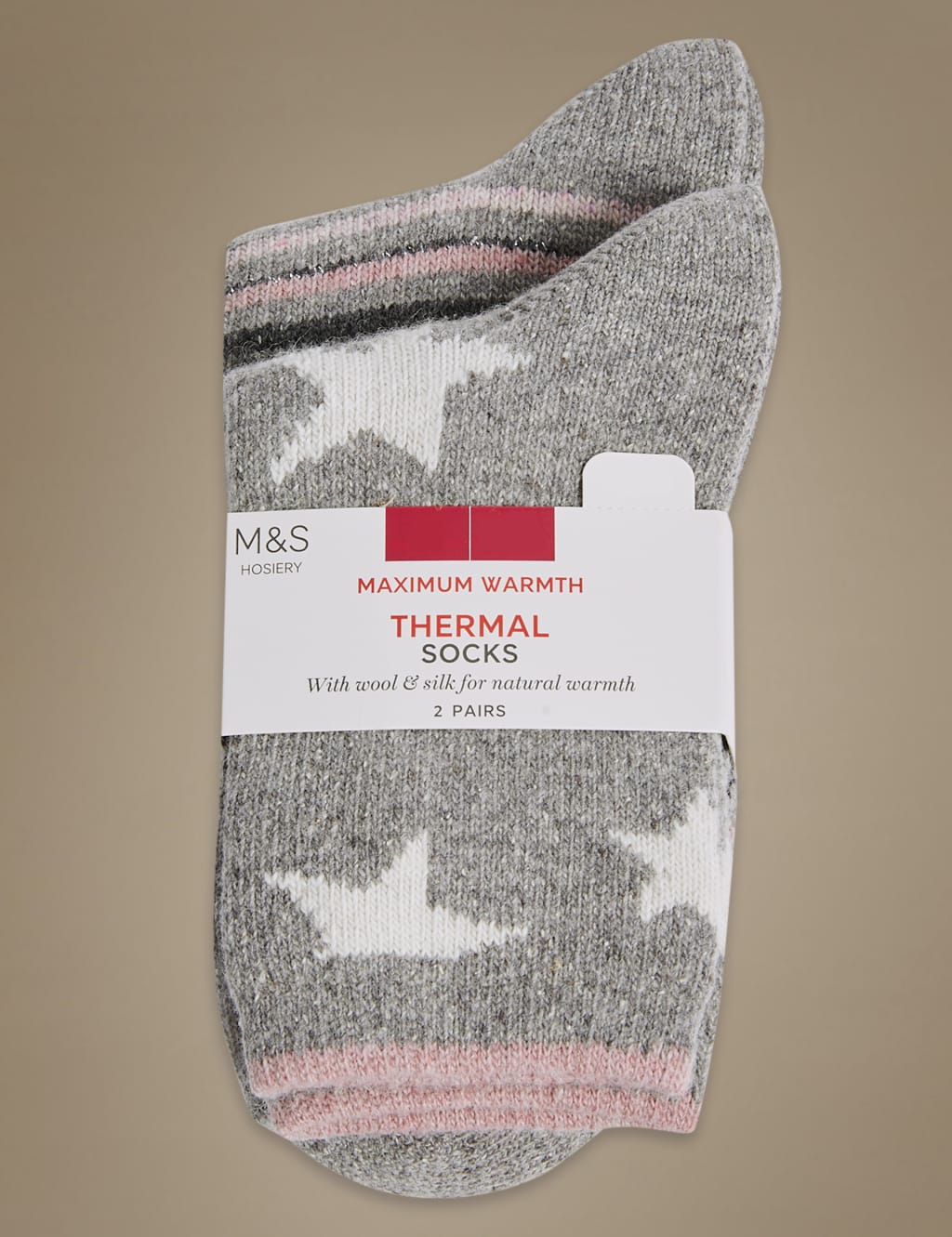 2 Pair Pack Thermal Socks 2 of 2