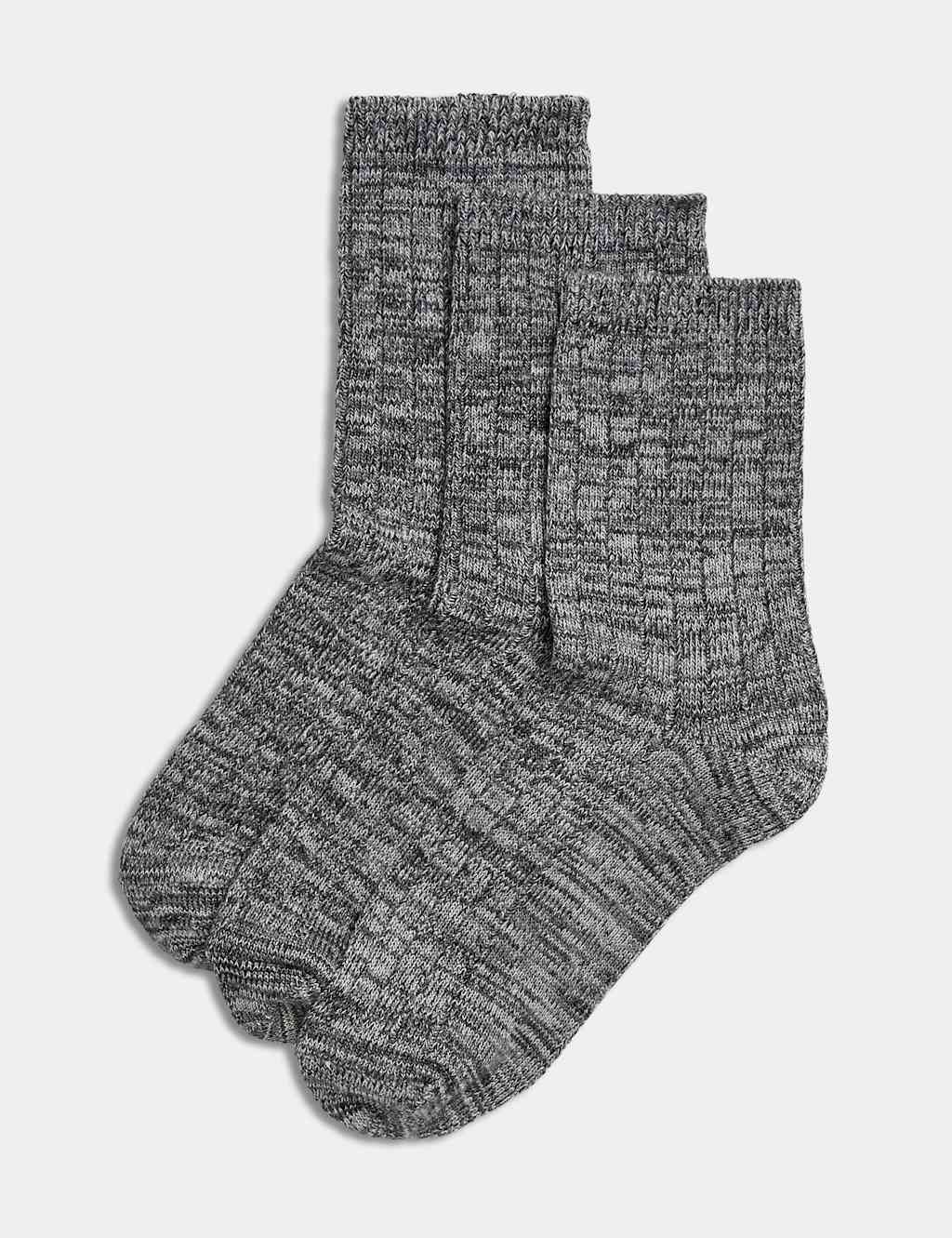 3pk Thermal Sumptuously Soft™ Ankle High Socks 1 of 2