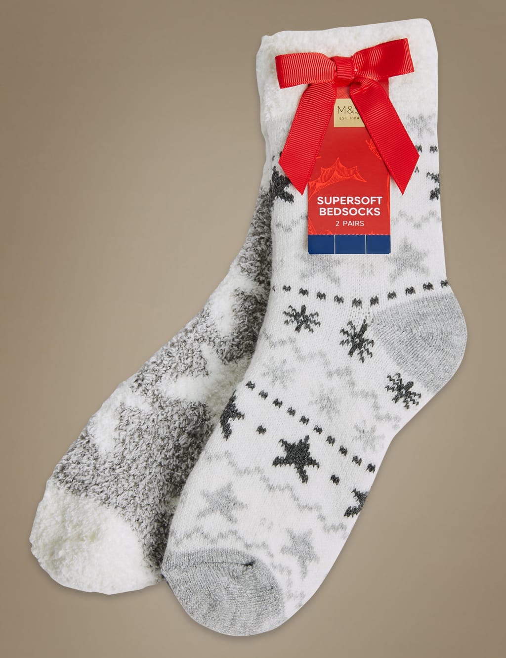 2 Pair Pack Supersoft Bedsocks 2 of 3