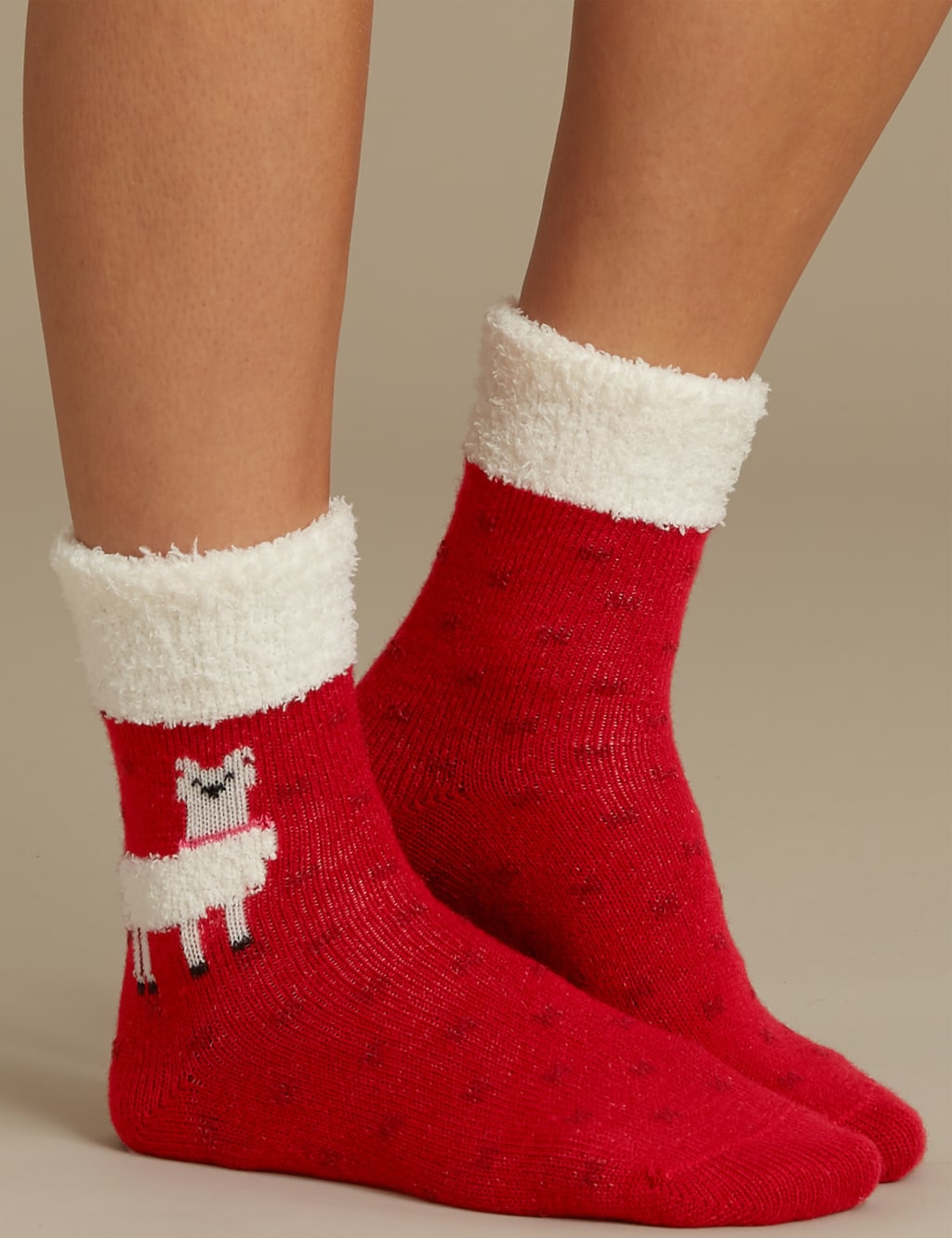 2 Pair Pack Supersoft Bedsocks 1 of 3