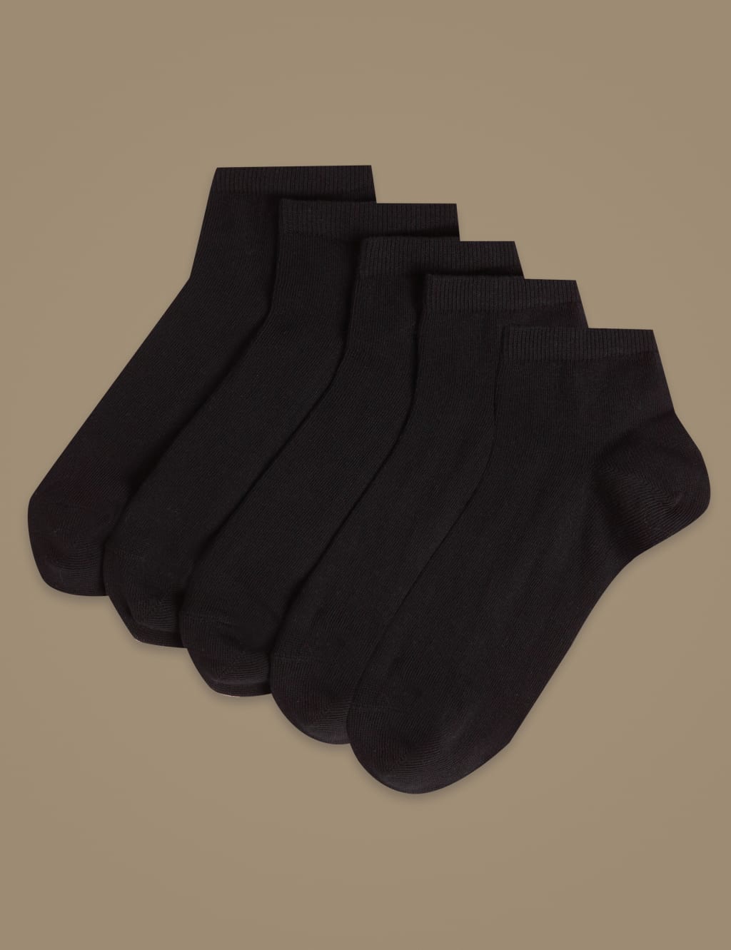 5 Pair Pack Cotton Rich Anklet Socks 1 of 2