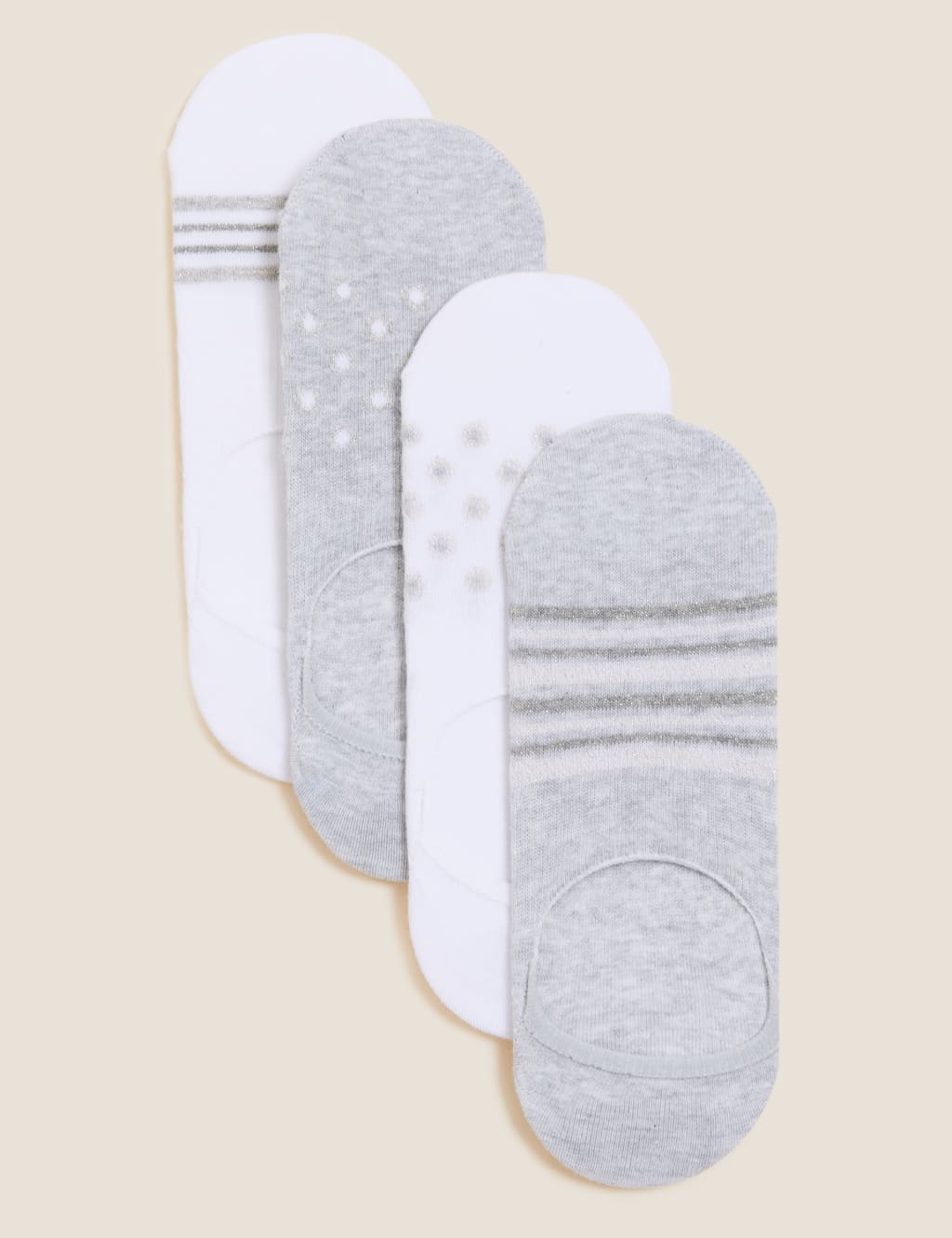 4pk Cotton Seamless Trainer Liners 1 of 2