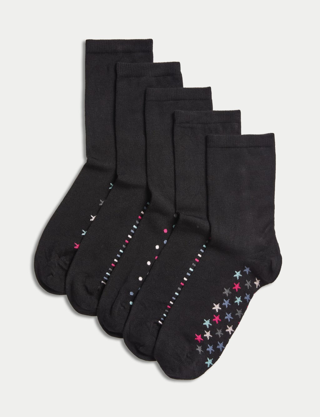 5pk Sumptuously Soft Ankle Socks M S Collection M S