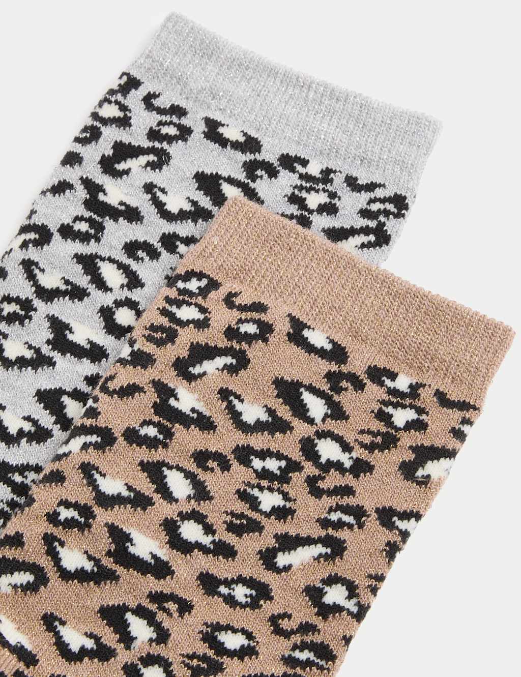 2pk Cotton Blend Animal Crew Socks 2 of 2