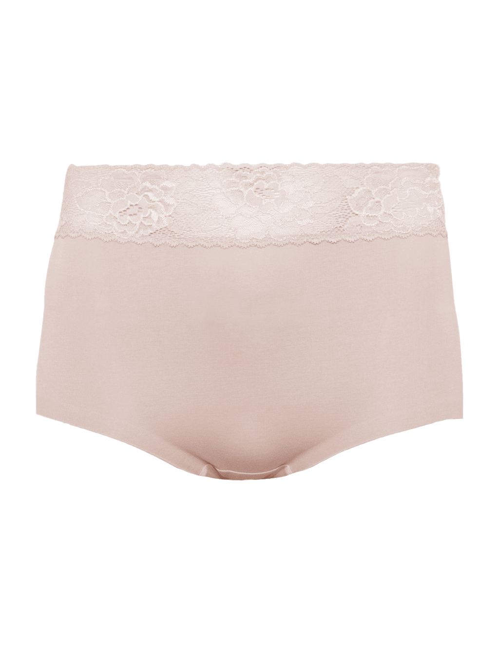 No VPL Cotton Rich Lace High Rise Full Briefs 2 of 4