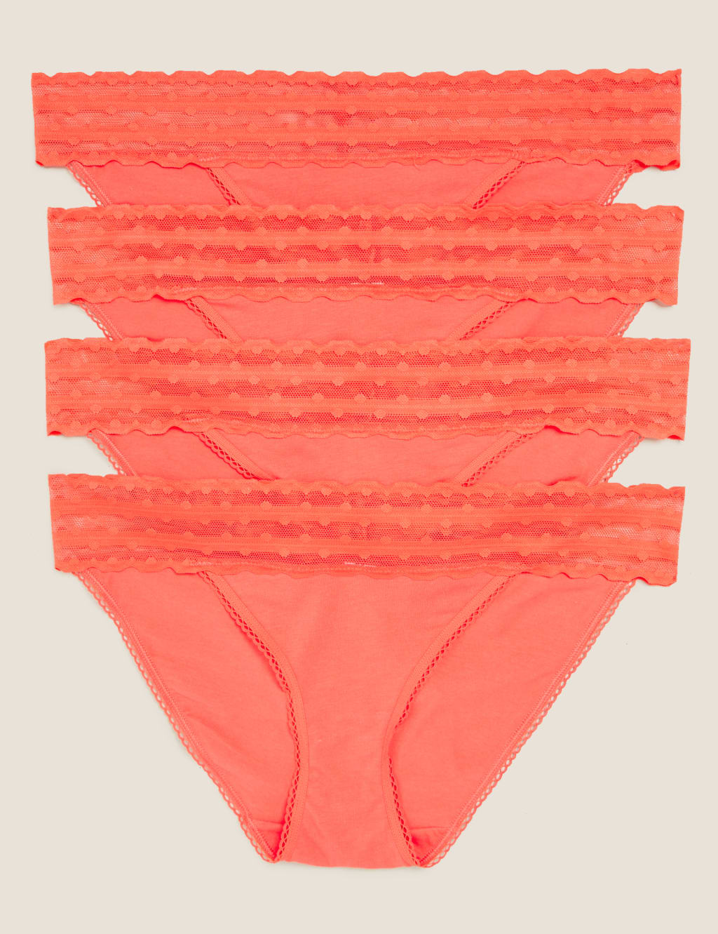 4pk Cotton Lycra® Low Rise Bikini Knickers 1 of 4