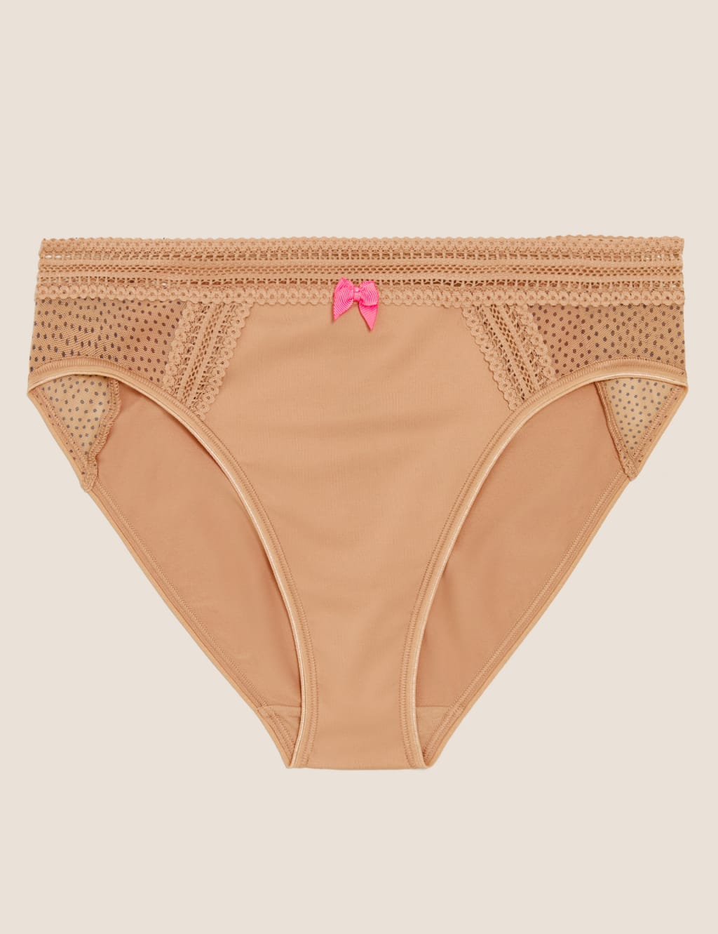Microfibre Mesh Printed High Leg Knickers 1 of 1