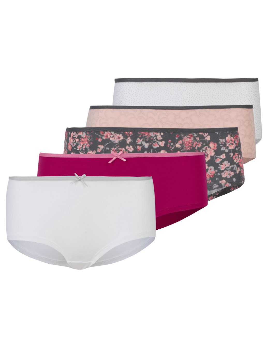 5 Pack Cotton Rich Low Rise Shorts 5 of 5