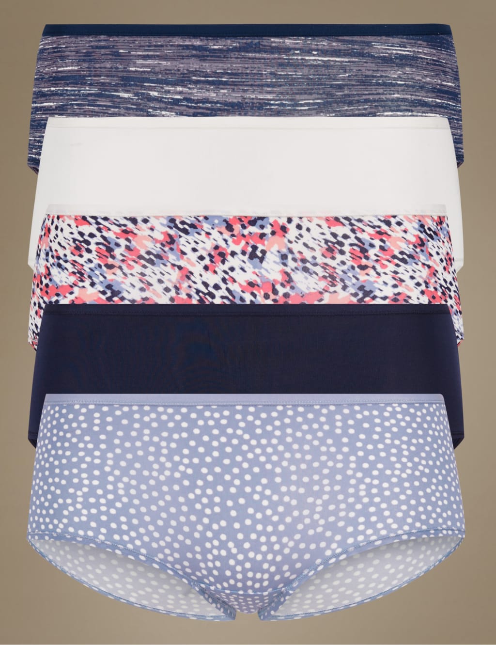 5 Pack Microfibre No VPL Low Rise Shorts 1 of 4