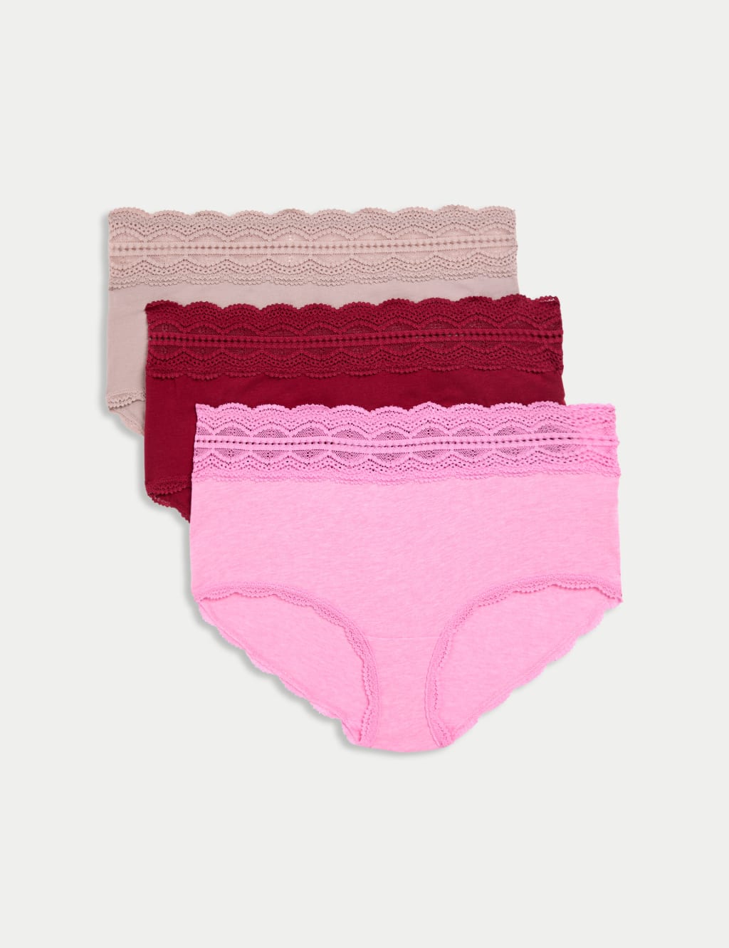 3pk Cotton Rich High Rise Shorts 1 of 5
