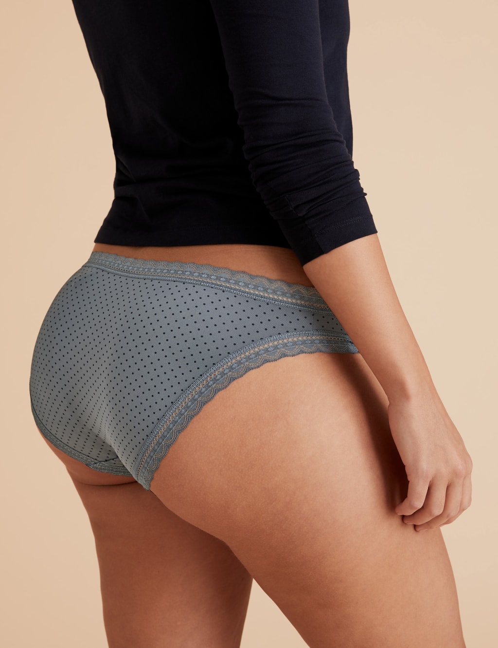 5pk Microfibre & Lace Spot Bikini Knickers 3 of 3