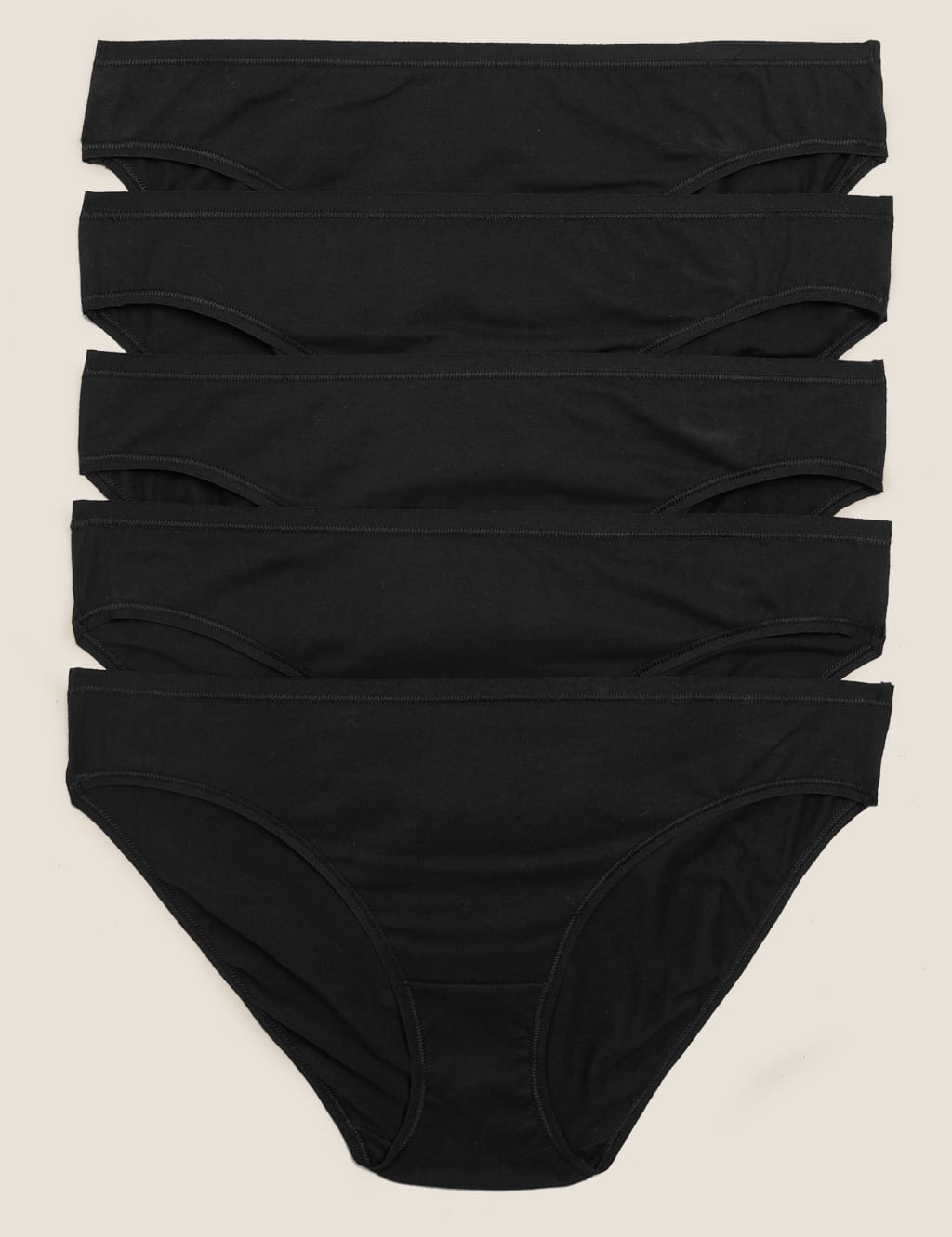 5pk No VPL Cotton Lycra® Bikini Knickers 1 of 4