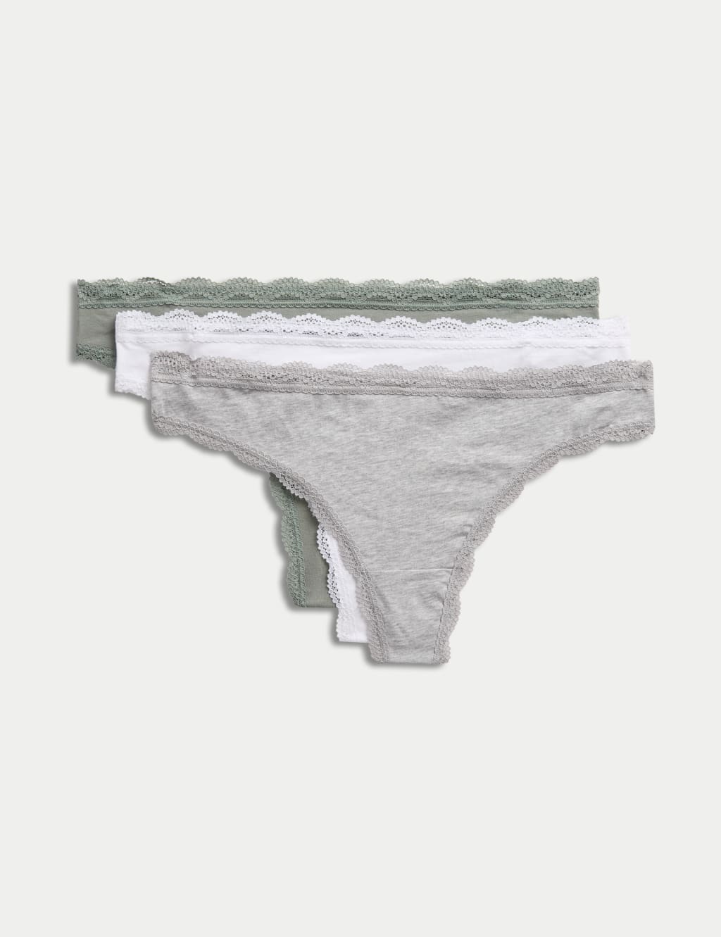 3pk Cotton Rich Thongs 1 of 5