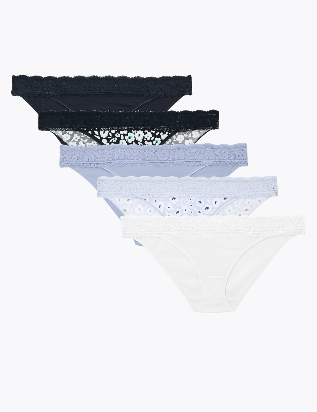 5pk Cotton Lycra® Bikini Knickers 1 of 1
