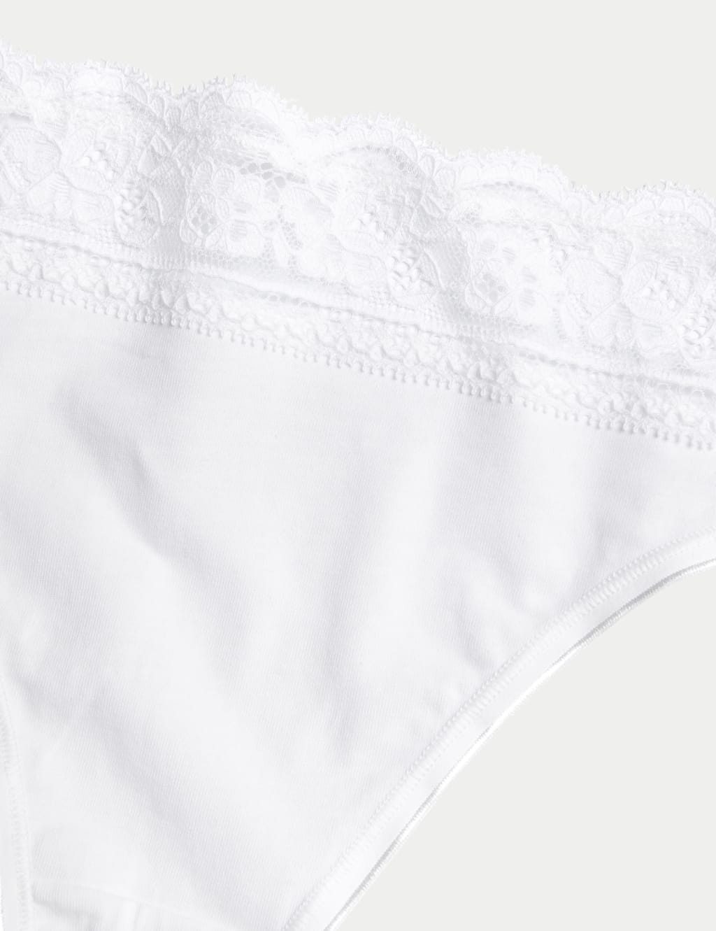 5pk Cotton Lycra® & Lace Knickers 6 of 6