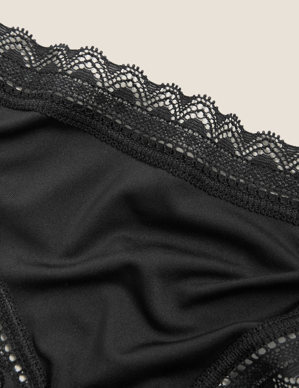5pk Microfibre & Lace Trim Thongs 6 of 7