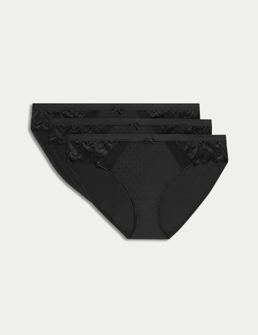 3pk Amelia Lace Bikini Knickers 1 of 5