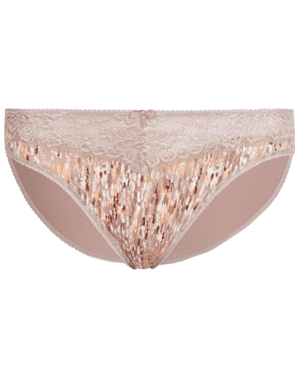 Printed Jacquard & Lace High Leg Knickers 5 of 5