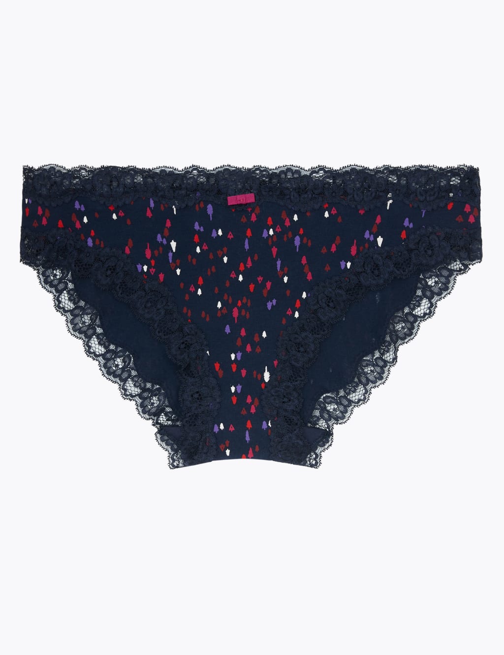Christmas Tree Print Bikini Knickers 1 of 3
