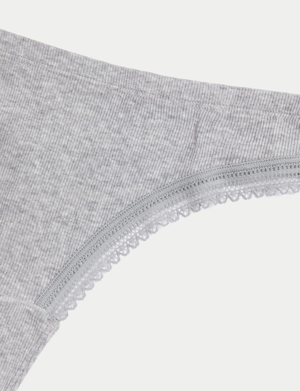 3pk Cotton Rich Ribbed Thongs 5 of 5
