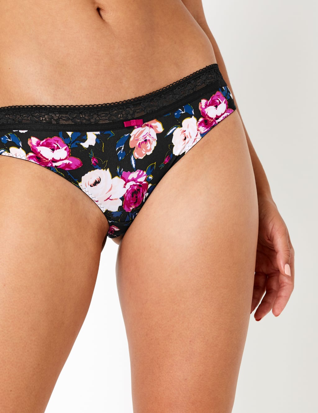 Louisa Lace Trim Floral Brazilian Knickers 2 of 4