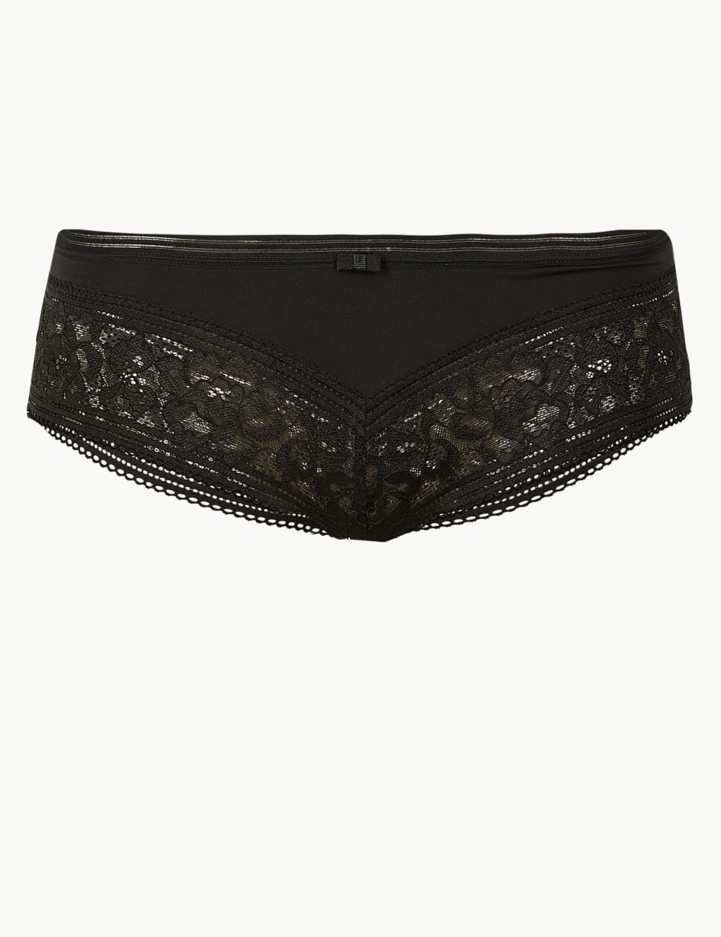 All Over Lace Sporty Trim Striped Brazilian Knickers 2 of 3