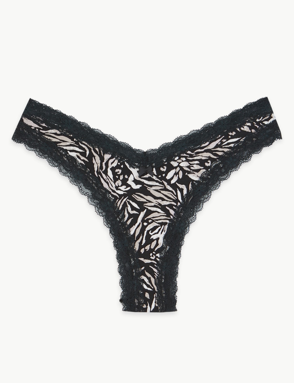 Cotton Blend Zebra Print Miami Knickers 1 of 3