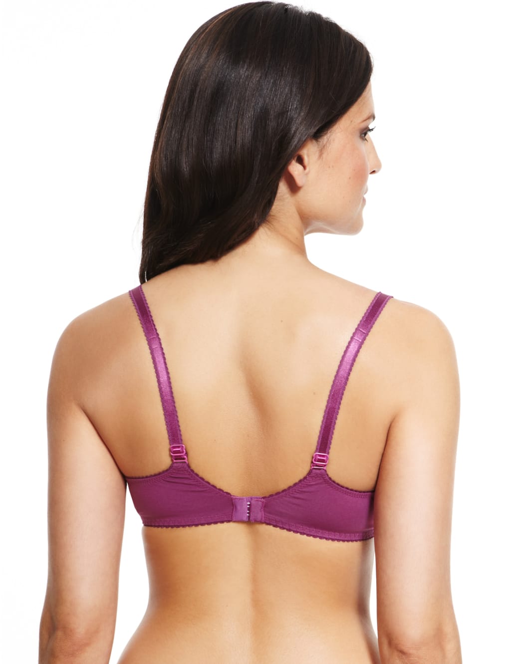 2 Pack Supima® Non-Padded Floral Lace B-DD Bras 4 of 4