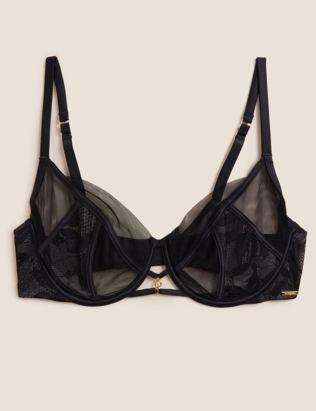 Lexington Lace & Mesh Wired Full Cup Bra A-E 2 of 7