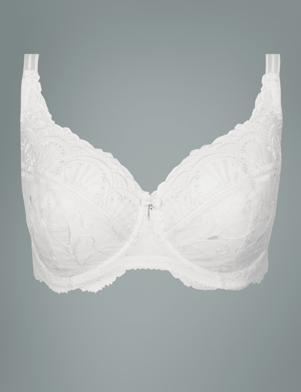 Ornamental Embroidery Non-Padded Underwired Balcony Bra DD-G 2 of 4