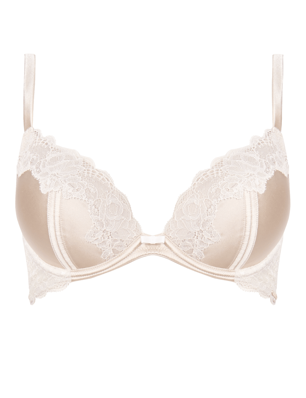 Silk & Lace Padded Plunge Bra A-E 2 of 5