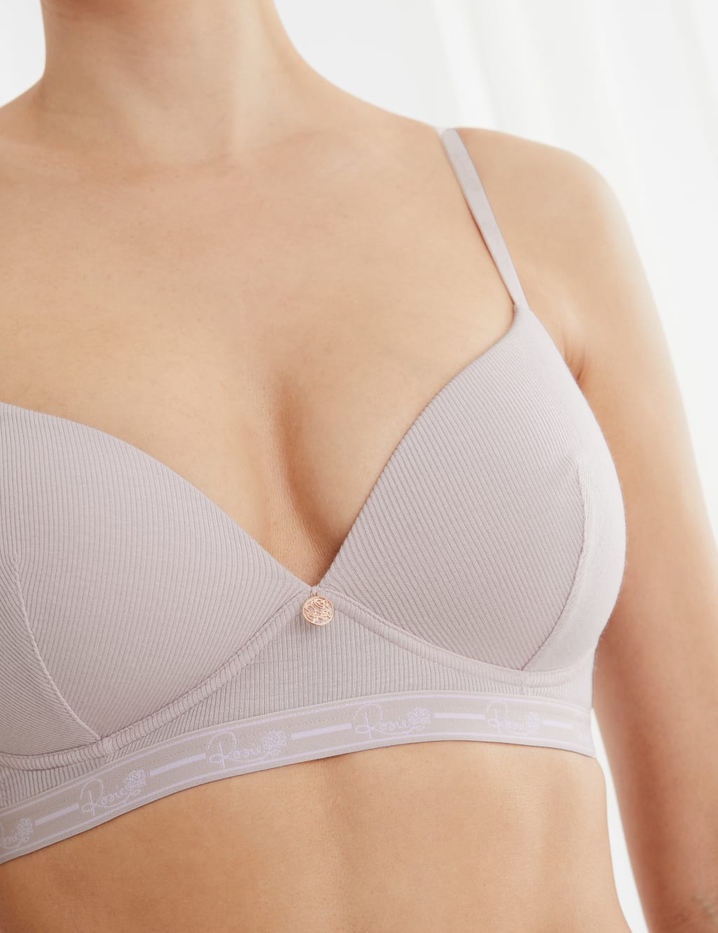 Ribbed Lounge Non-Wired Plunge Bra A-E 5 of 7