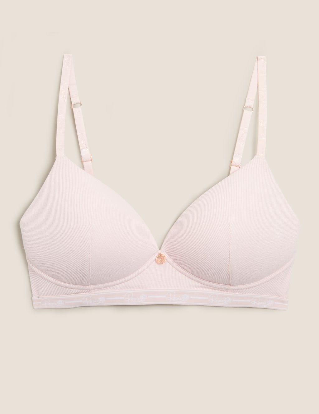 Ribbed Lounge Non-Wired Plunge Bra A-E 2 of 7