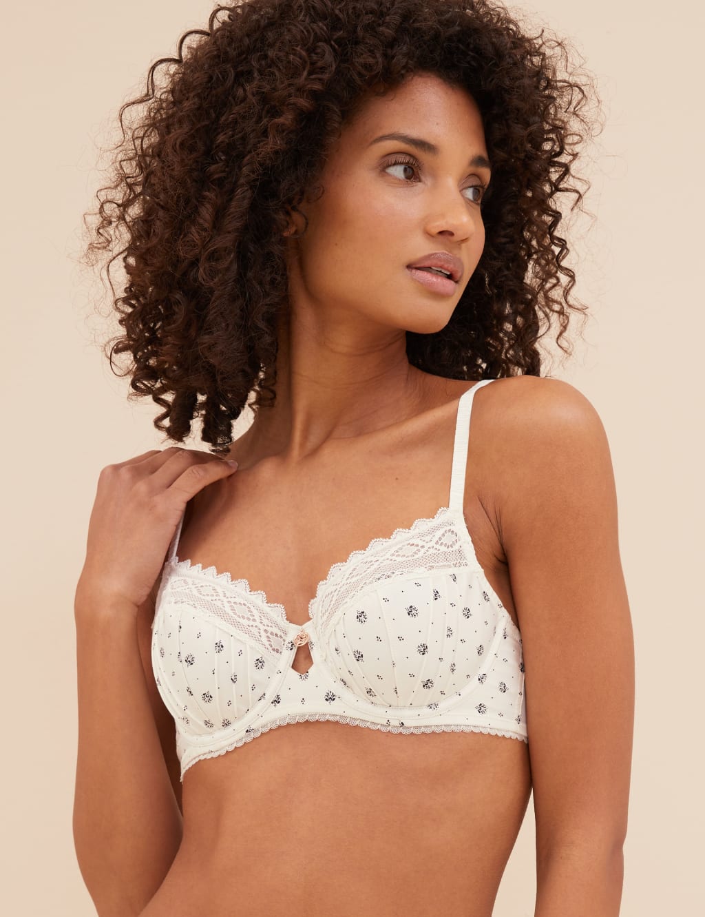 Gardenia Print Wired Balcony Bra A-E 3 of 7