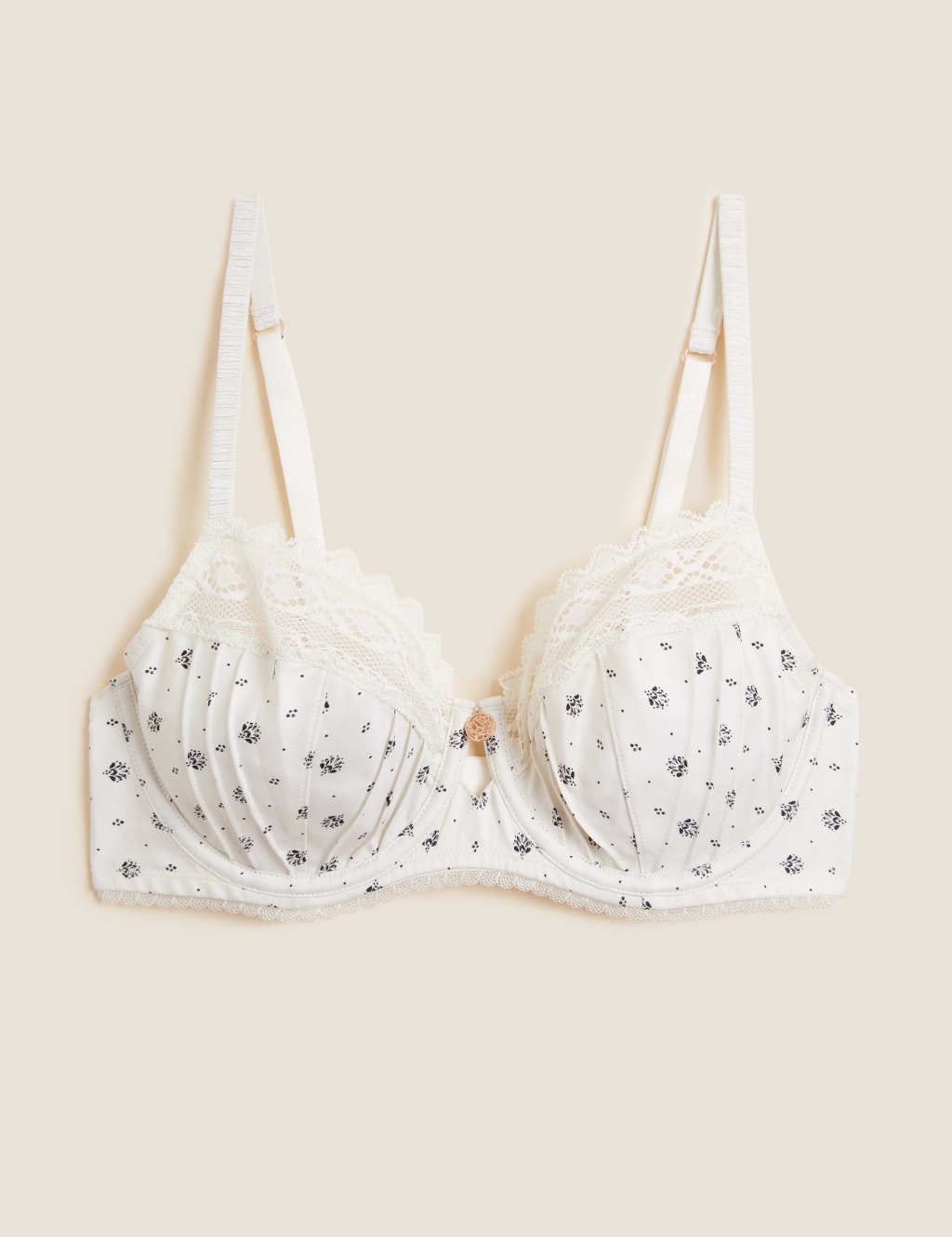 Gardenia Print Wired Balcony Bra A-E 2 of 7