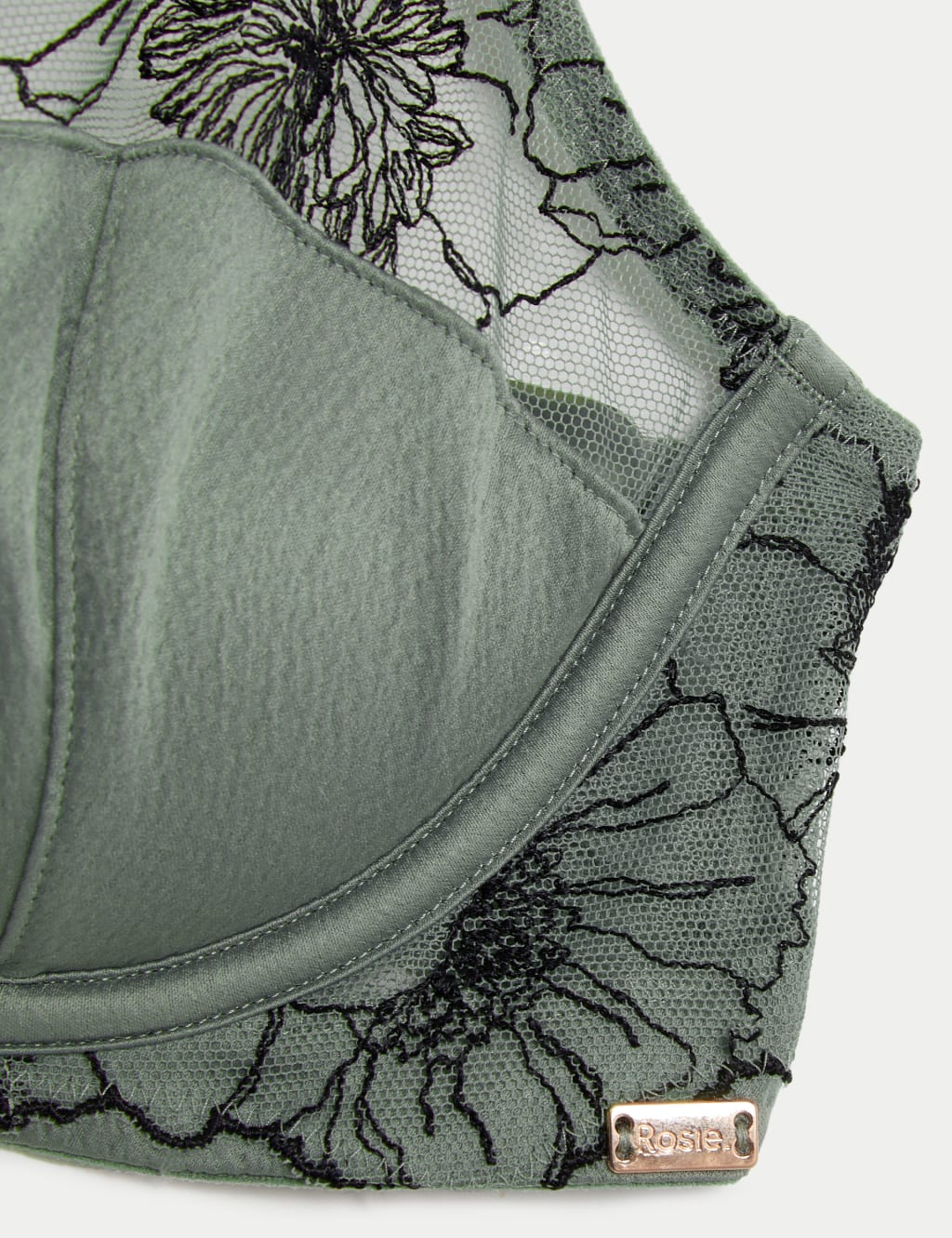 Zinnia Embroidery Wired Balcony Bra (A-E) 7 of 8