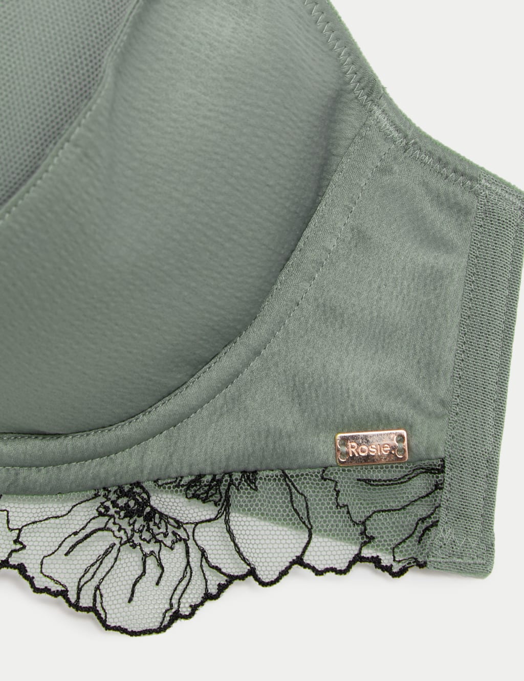 Zinnia Embroidery Wired Plunge Bra A-E 6 of 7