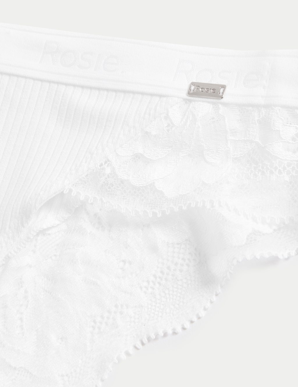 Lounge Rib & Lace Brazilian Knickers 5 of 6