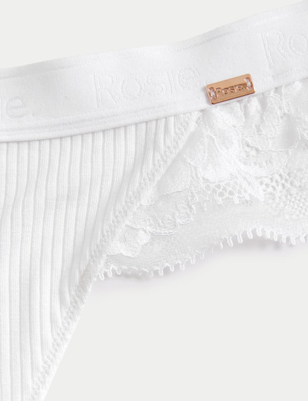 Lounge Rib & Lace Brazilian Knickers 6 of 6