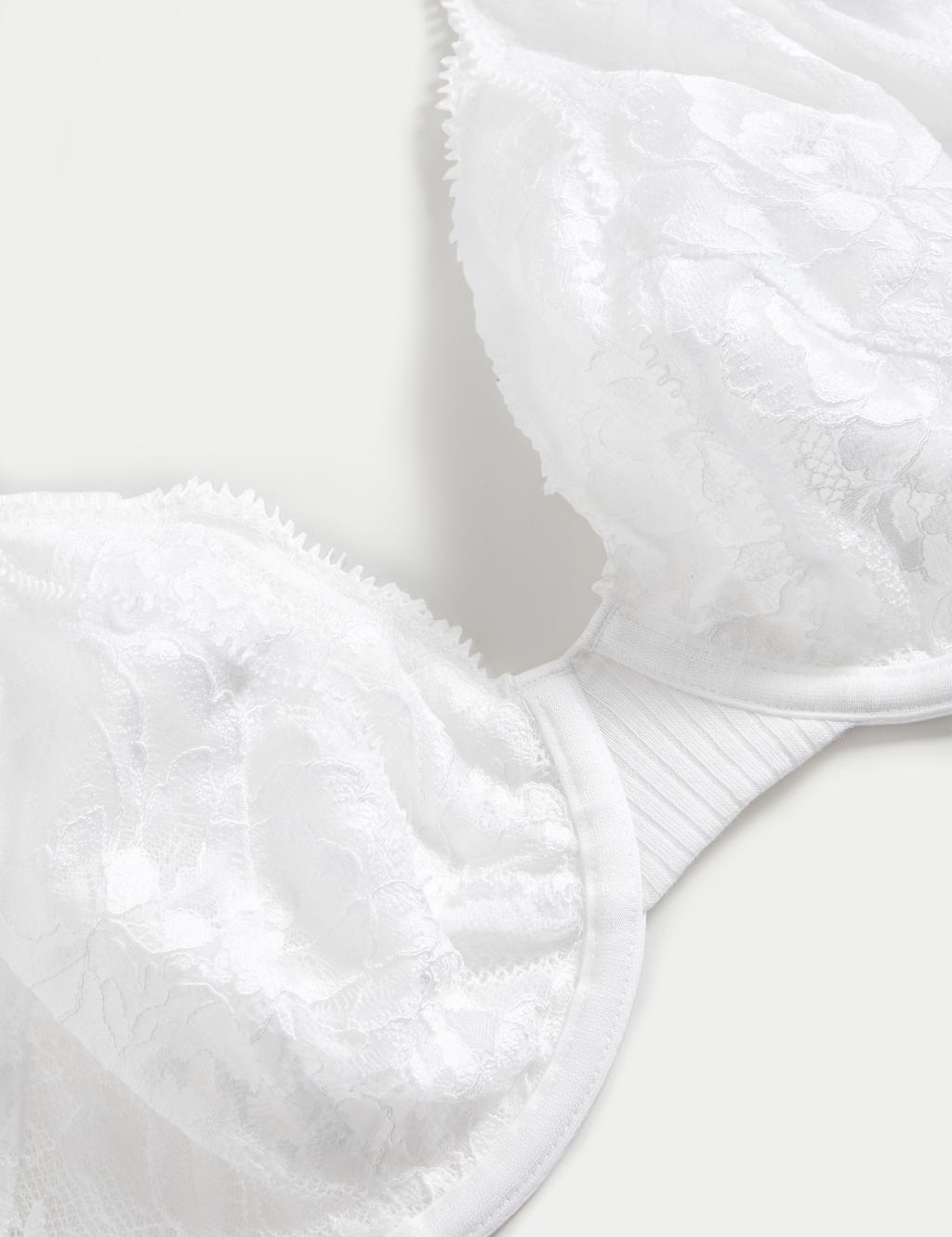 Rib & Lace Wired Plunge Lounge Bra F-H 2 of 3