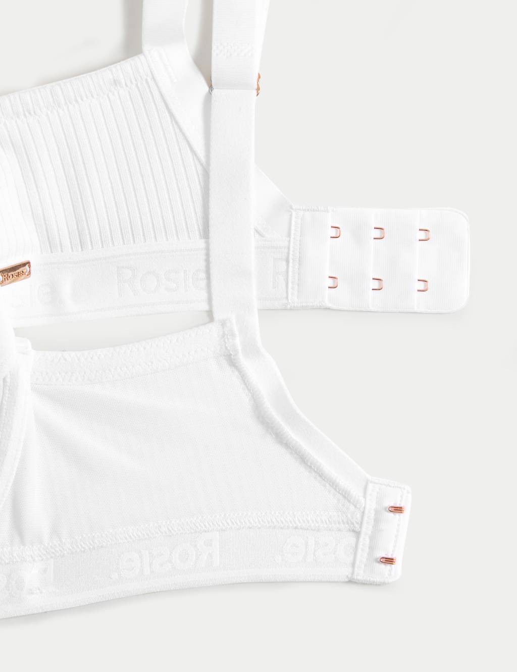 Rib & Lace Wired Plunge Lounge Bra F-H 3 of 3